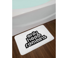 Motivational Retro Typography Bath Mat