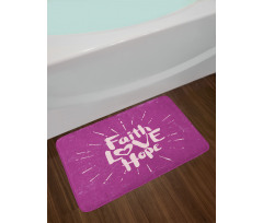 Hope Themed Message Design Bath Mat