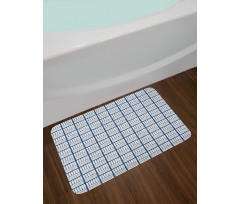 Hand Drawn Delft Stripes Bath Mat