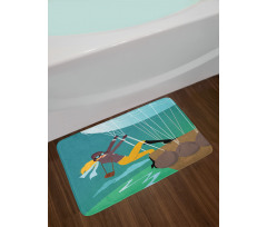 Vintage Explorer Woman Bath Mat