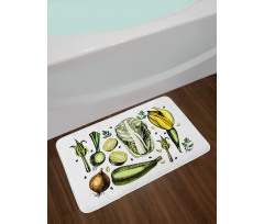 Vegan Diet Theme Bath Mat