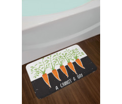 Growing Carrots Bath Mat
