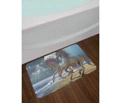 Flower Adorned Mane Horse Bath Mat