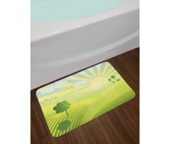 Sunshine Lightens Hills Bath Mat