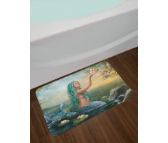 Mermaid and Magnolias Bath Mat