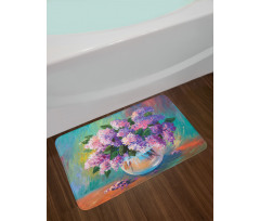 Oil Painting Flowers Art Bath Mat