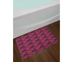 Abstract Leaves Foliage Bath Mat