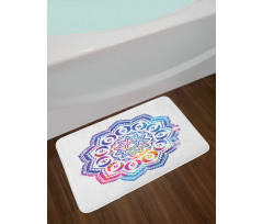 Mandala Effect Soft Colors Bath Mat