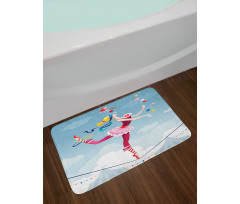 Juggler Woman Trapeze Bath Mat