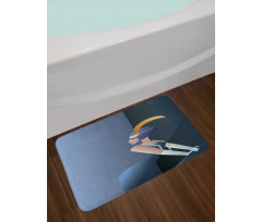 20s Style Flapper Lady Bath Mat