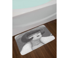 Bob Haired Posh Lady Bath Mat