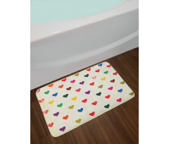 Distressed Hearts Love Bath Mat