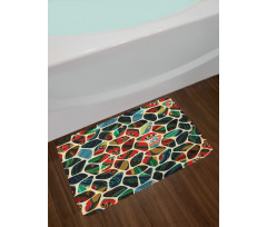 Floral Mosaic Bath Mat