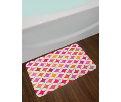 Semi Circles and Stars Bath Mat