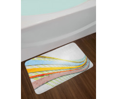 Curved Stripes Bath Mat