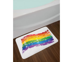 Gay Pride Flag Bath Mat
