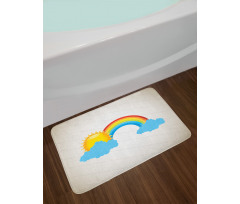 Sun over Clouds Bath Mat