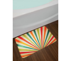 Retro Sun Rays Bath Mat