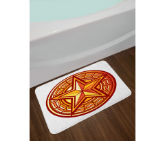 Seal Design in Warm Tones Bath Mat