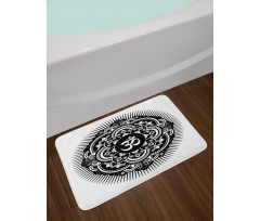 Oriental Tattoo Art Mandala Bath Mat