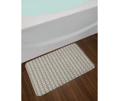 Timeless Oval Shapes Bath Mat