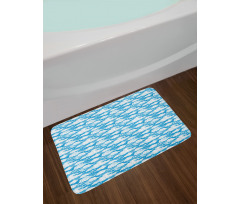 Japanese Clouds Bath Mat