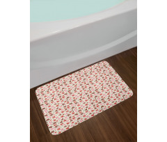Pastel Romantic Pattern Bath Mat