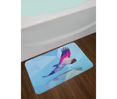 Polygonal Bird Design Bath Mat
