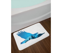 Bird Silhouette Design Bath Mat