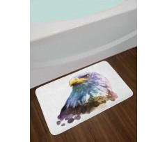 Watercolor Bald Eagle Bath Mat