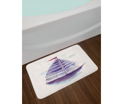 Retro Ship Antique Bath Mat