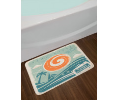 Retro Art Summer Bath Mat