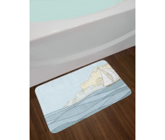 Doodle Style Ocean Bath Mat