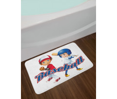 Baseball Pitching Bath Mat