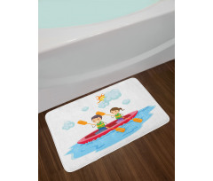 Riding a Kayak Bath Mat