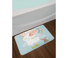 Happy Mother Words Bath Mat