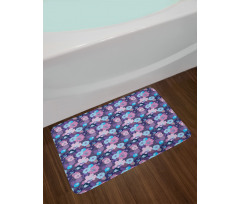 Fantasy Peony Hibiscus Bath Mat