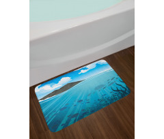 Fishes Sea Mountain Bath Mat