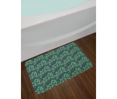 Doodle Leaves Berries Bath Mat