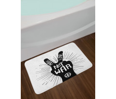 Sixties Pacifist Slogan Bath Mat