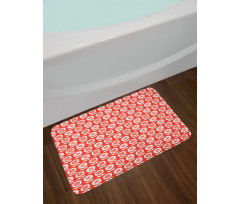 Geometric Petal and Leaf Bath Mat