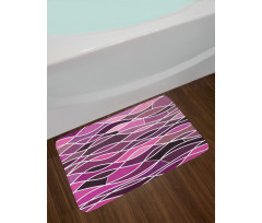 Wavy Stripes and Mosaic Bath Mat