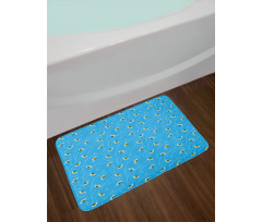 Funny Flying Insect on Sky Bath Mat