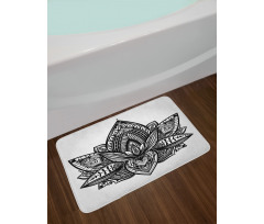 Lotus Flower Tattoo Art Bath Mat