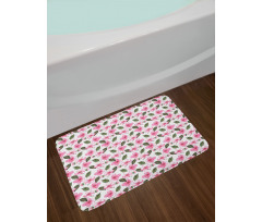 Watercolor Sakura Design Bath Mat