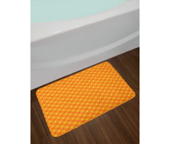 Warm Colored Sun Motif Bath Mat