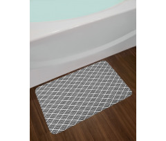 Monochrome Boho Design Bath Mat