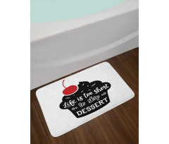 Muffin Silhouette Words Bath Mat