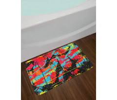 Drippy Painting Bath Mat