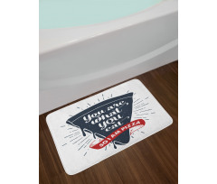 Grunge Pizza Slice Bath Mat